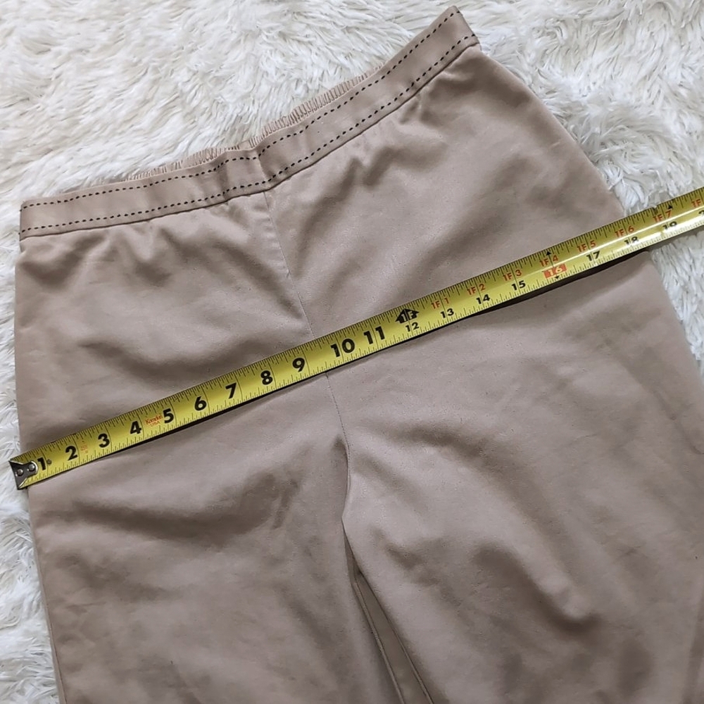 Alfred Dunner Classic Tan High Waist Pull On Ankle Pants Size 10 - Picture 6 of 8